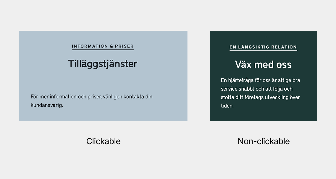 Two similar card components